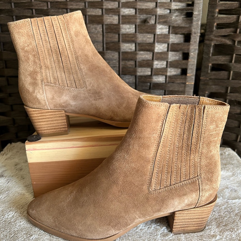 Rag & bone Rover Chelsea Tan Suede Ankle Boots size 36